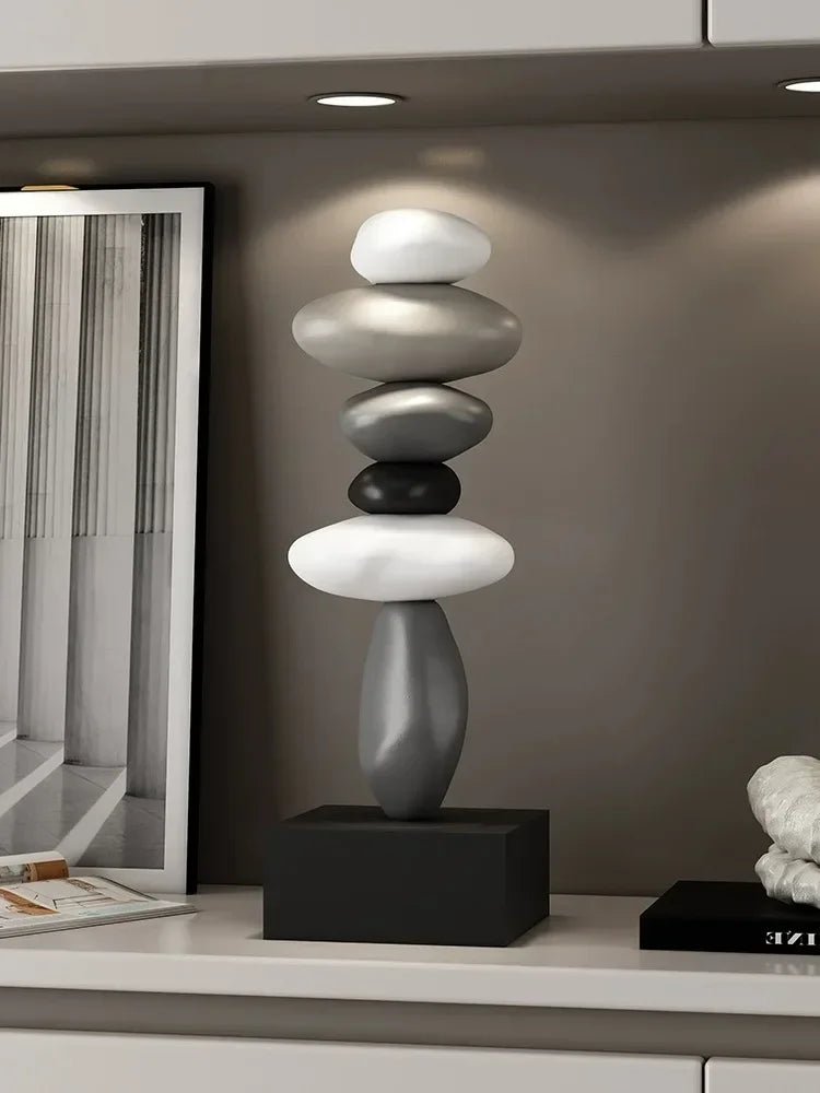Moderne Harz - Skulptur: Abstrakte Feng - Shui - Kunst für Wein - & TV - Schränke - ApolettaApoletta