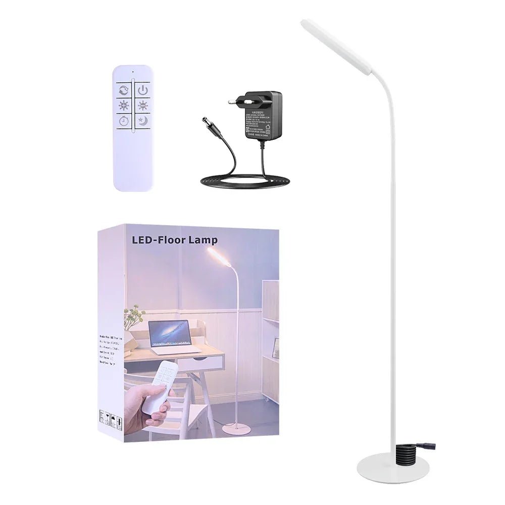 LED - Stehlampe: Verstellbarer Schwanenhals & Fernbedienung für Wohnzimmer und Schlafzimmer - ApolettaApoletta