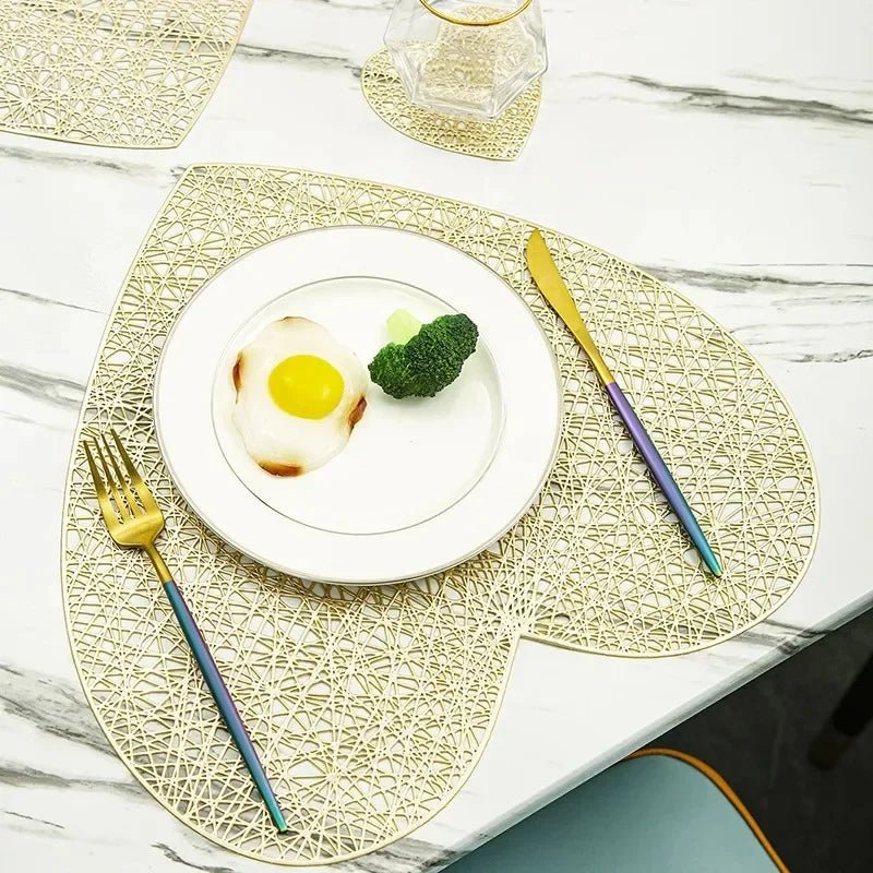 4er - Set PVC - Tischsets: Leicht, luxuriös & hitzebeständig für elegante Tischdekoration - ApolettaApoletta