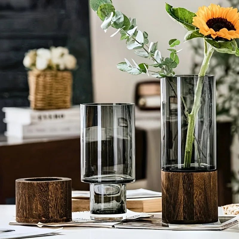 Retro - Glasvase: Luxuriöse und einfache Deko für Wohnzimmer & Tisch - ApolettaApoletta