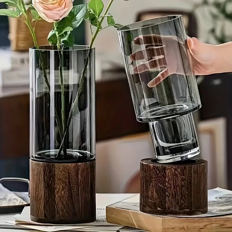 Retro - Glasvase: Luxuriöse und einfache Deko für Wohnzimmer & Tisch - ApolettaApoletta