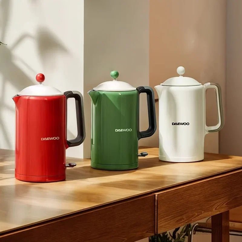 Retro Wasserkocher: Elektrischer Smart - Kessel aus Edelstahl 304 für Zuhause & Büro - ApolettaApoletta