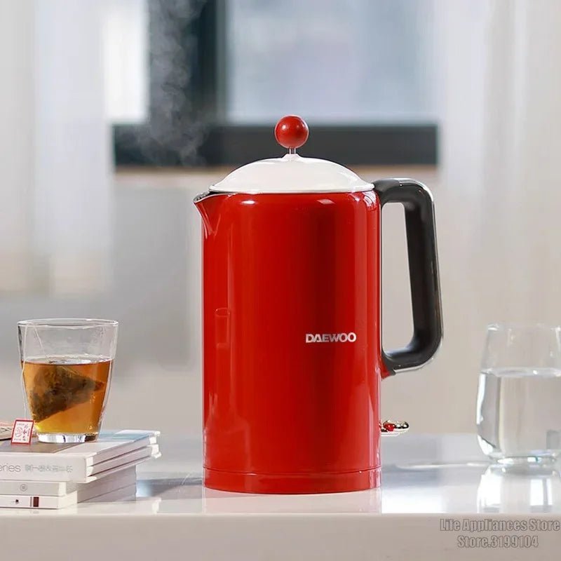 Retro Wasserkocher: Elektrischer Smart - Kessel aus Edelstahl 304 für Zuhause & Büro - ApolettaApoletta