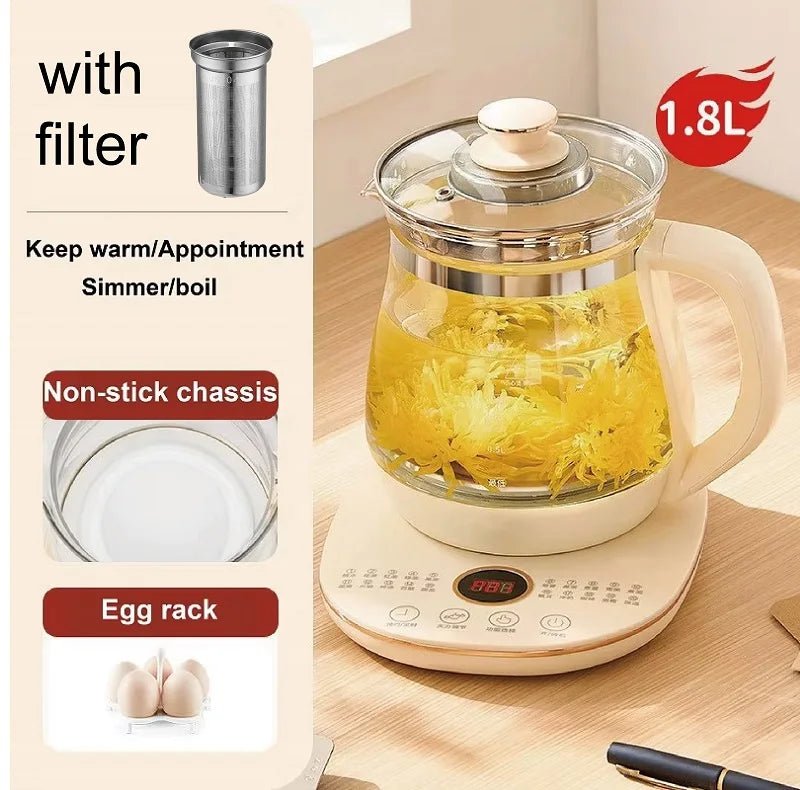 Glas - Wasserkocher (1,8 l): Multifunktionaler Kochtopf für Tee, Suppe & mehr - ApolettaApoletta