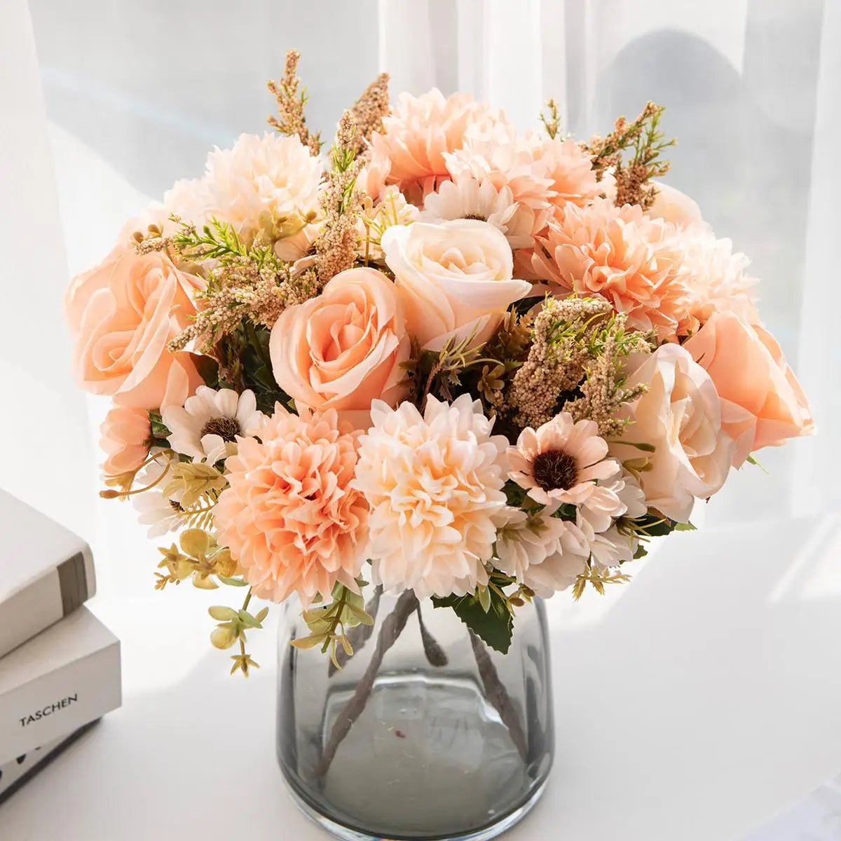 Künstliche Pfingstrosen & Rosen: Dekorative Blumen für Hochzeit, Garten und Zuhause - ApolettaApoletta