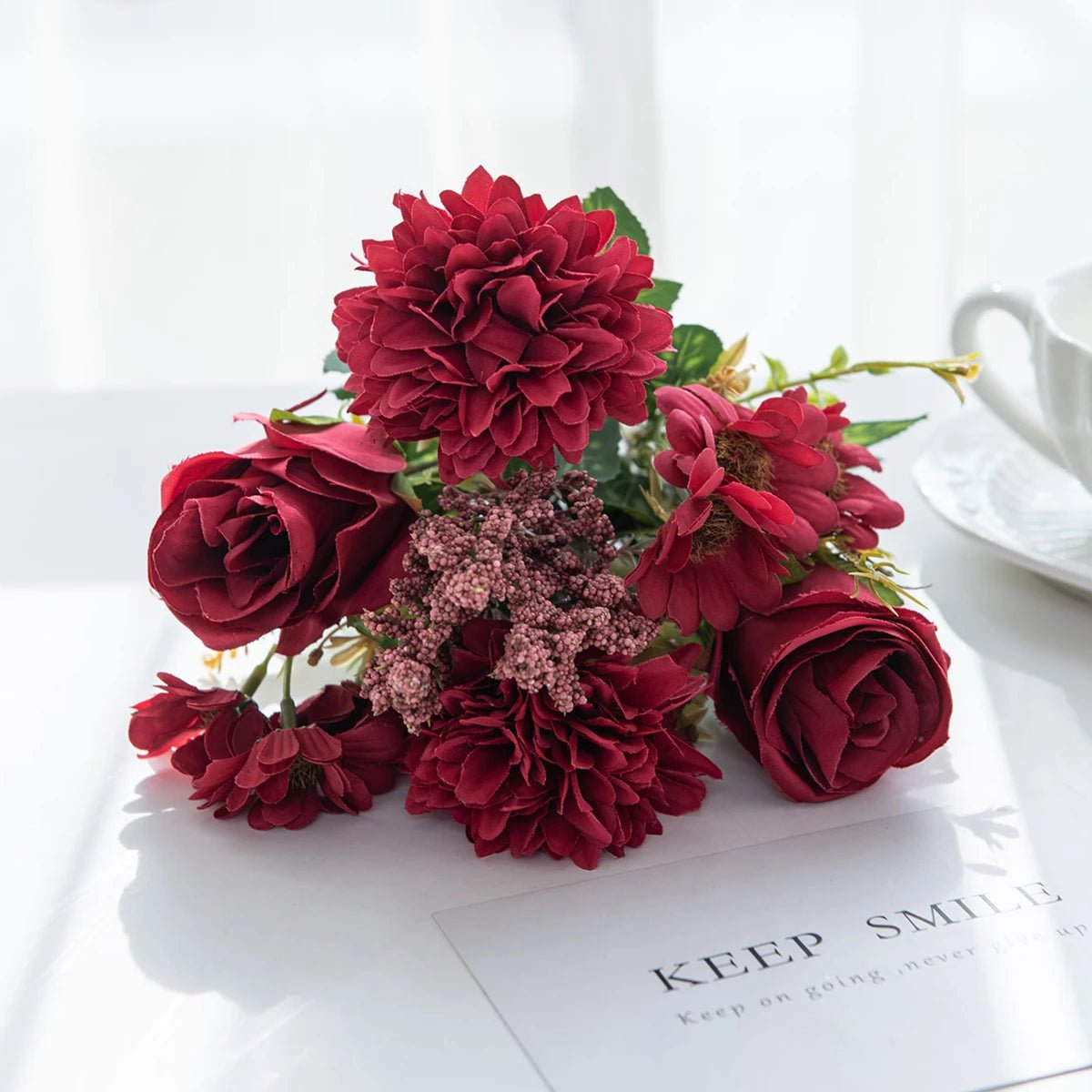Künstliche Pfingstrosen & Rosen: Dekorative Blumen für Hochzeit, Garten und Zuhause - ApolettaApoletta