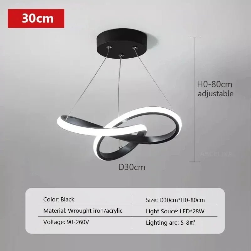 Nordische LED - Pendelleuchte: 24/30 cm, Gold - Design für Esszimmer & Schlafzimmer - ApolettaApoletta