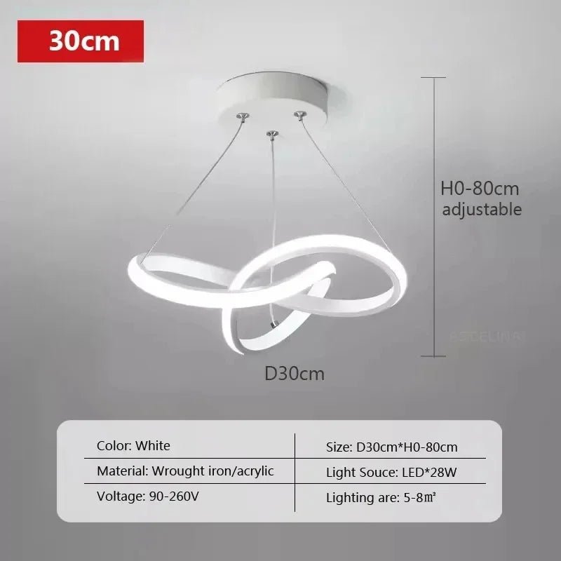 Nordische LED - Pendelleuchte: 24/30 cm, Gold - Design für Esszimmer & Schlafzimmer - ApolettaApoletta