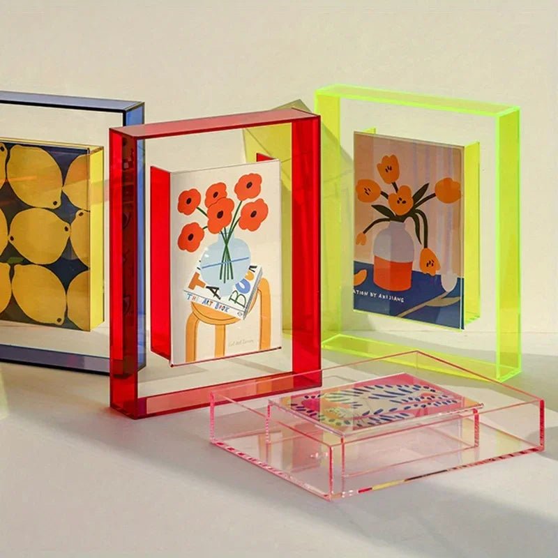 Acryl - Fotorahmen - Box: Transparentes Desktop - Ornament für Idol - Fotokarten & Bilder - ApolettaApoletta