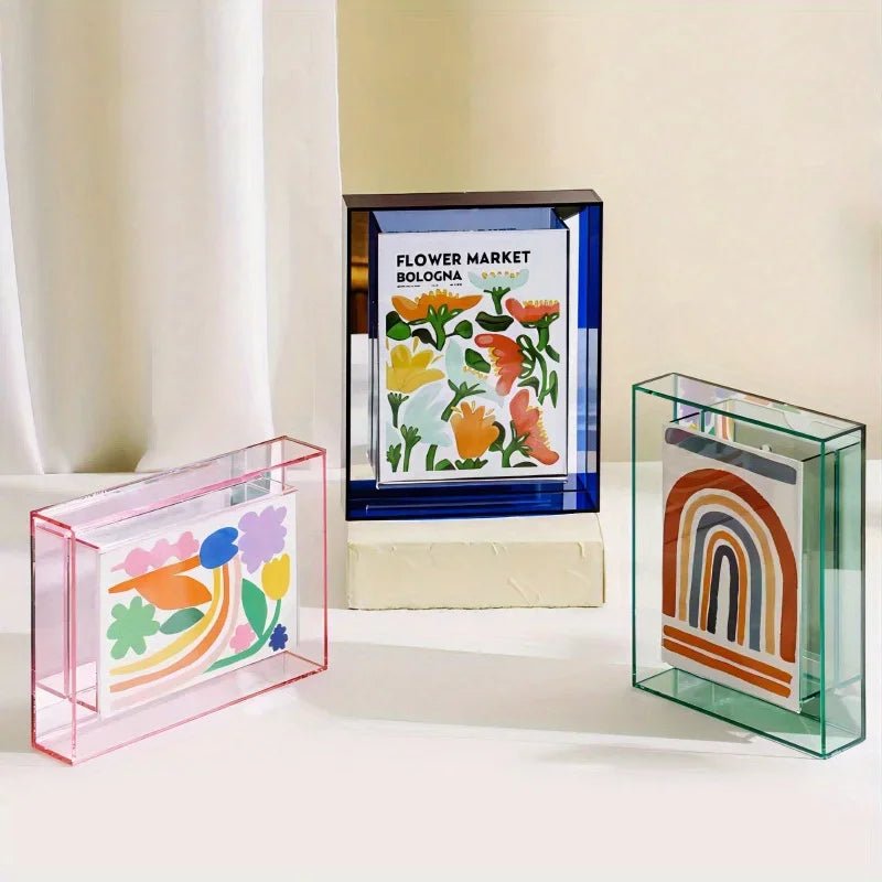 Acryl - Fotorahmen - Box: Transparentes Desktop - Ornament für Idol - Fotokarten & Bilder - ApolettaApoletta