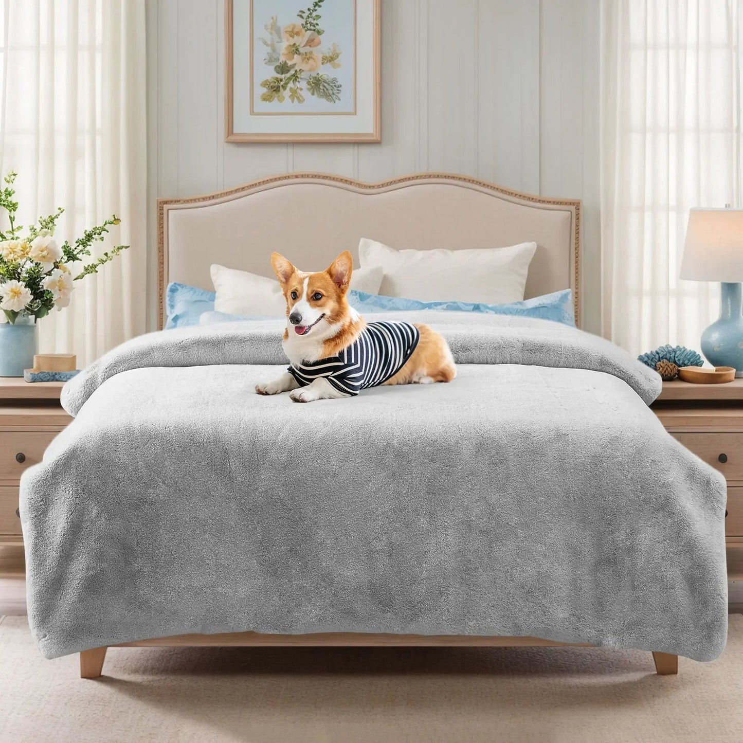 Luxuriöse Tagesdecke aus doppellagigem Kunstnerzfell: Weich & warm für Couch und Bett - ApolettaApoletta