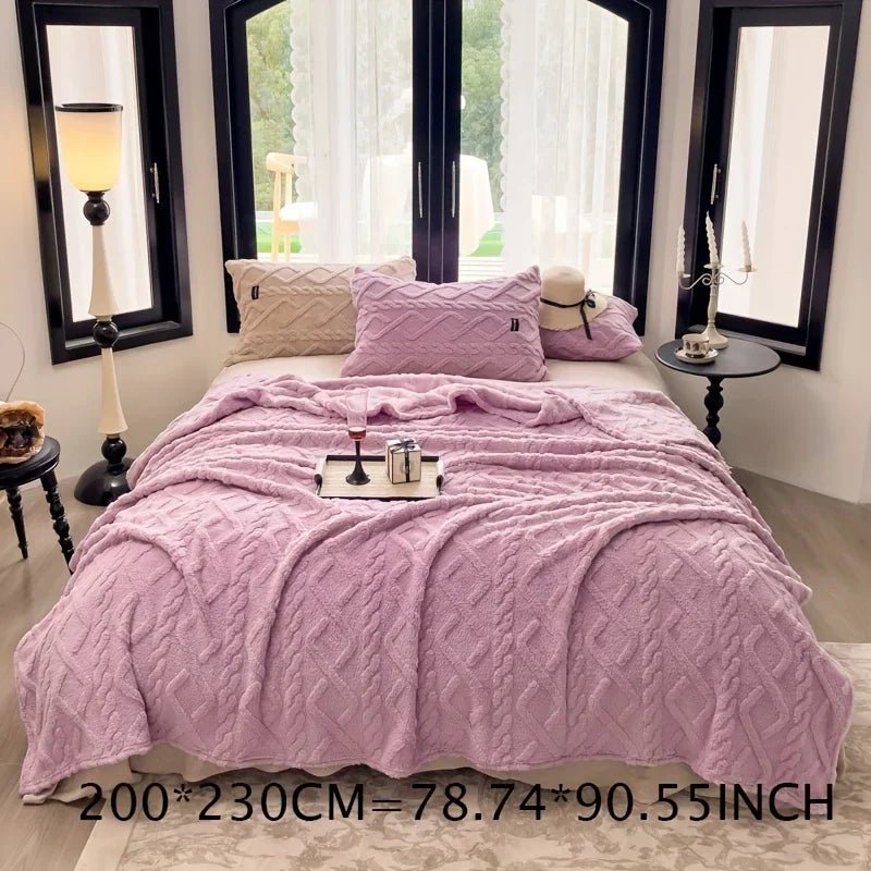 Luxuriöse Überwurfdecke aus Taft: Ultraweich & warm für Bett, Sofa & Reisen - ApolettaApoletta