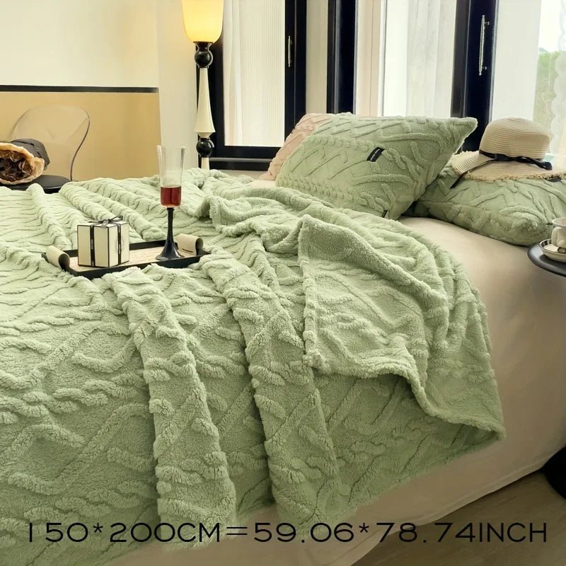 Luxuriöse Überwurfdecke aus Taft: Ultraweich & warm für Bett, Sofa & Reisen - ApolettaApoletta