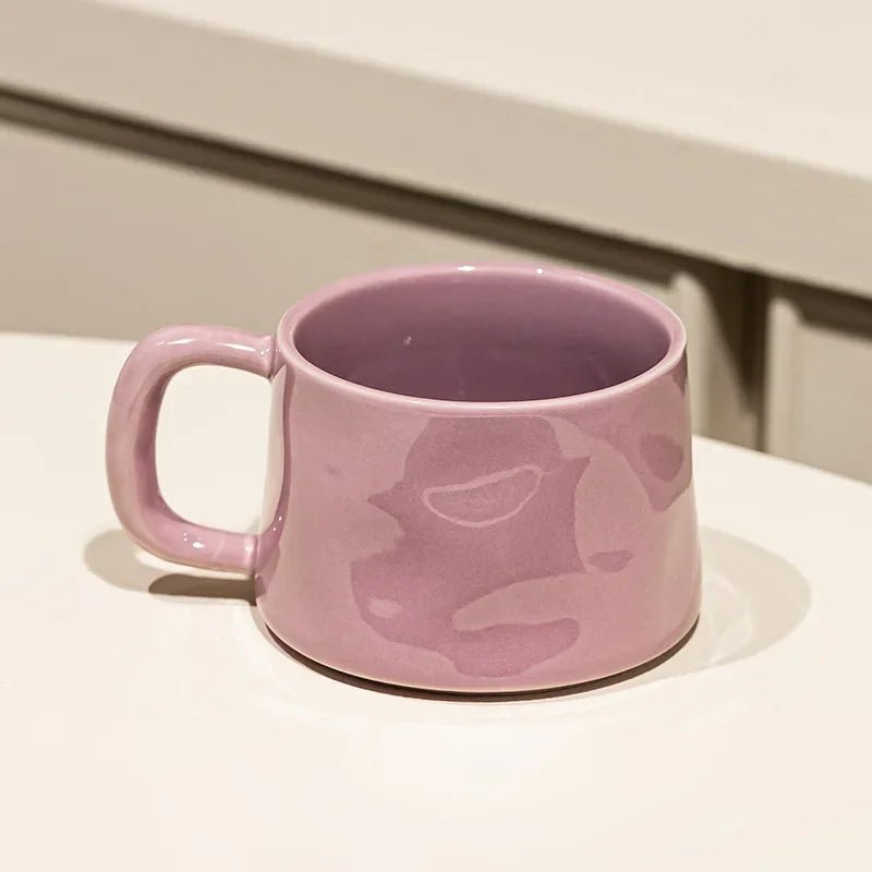 Keramik - Kaffeetasse mit Untertasse: 300 ml Becher für Frühstück, Latte & Tee - ApolettaApoletta