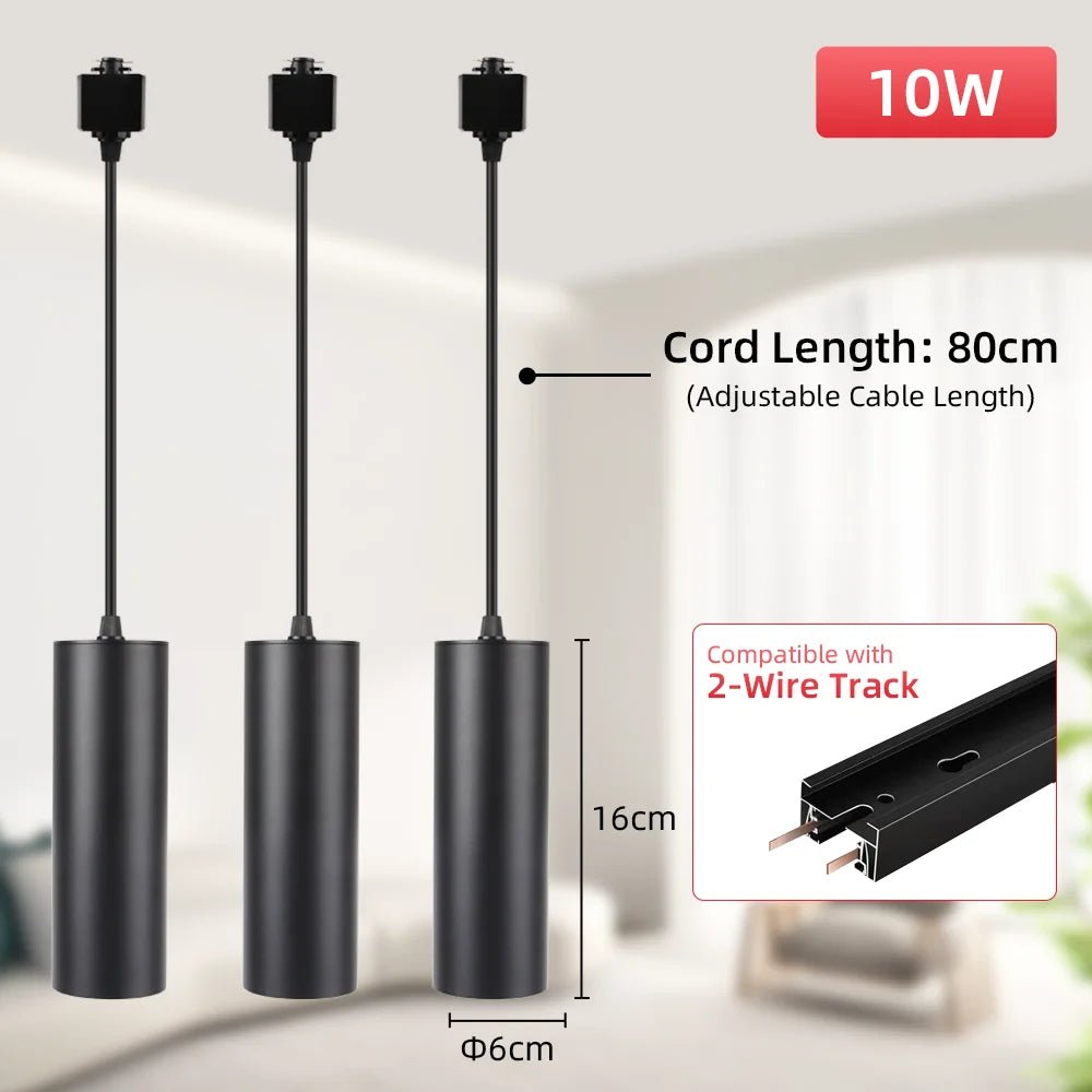LED - Schienen - Hängeleuchte: 10W/15W Spot - Licht für Küche, Wohn - & Schlafzimmer - ApolettaApoletta