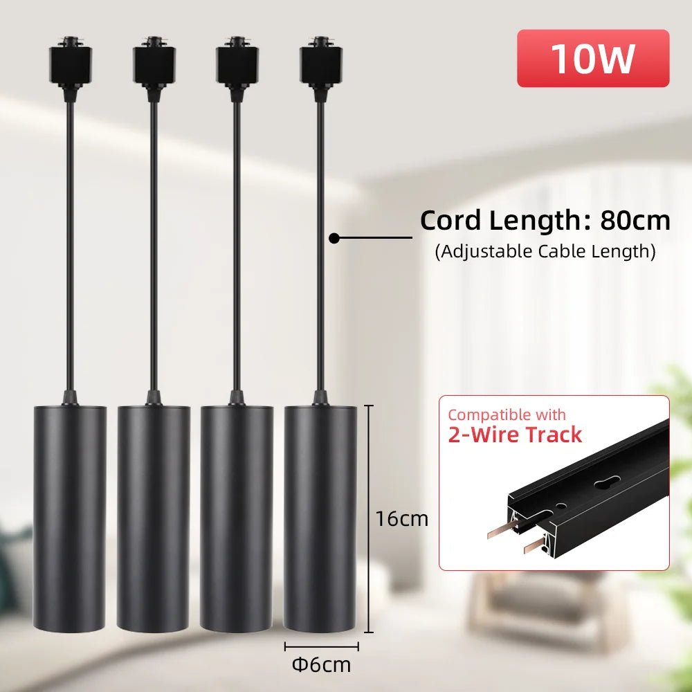 LED - Schienen - Hängeleuchte: 10W/15W Spot - Licht für Küche, Wohn - & Schlafzimmer - ApolettaApoletta