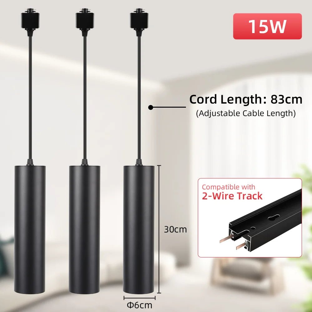 LED - Schienen - Hängeleuchte: 10W/15W Spot - Licht für Küche, Wohn - & Schlafzimmer - ApolettaApoletta