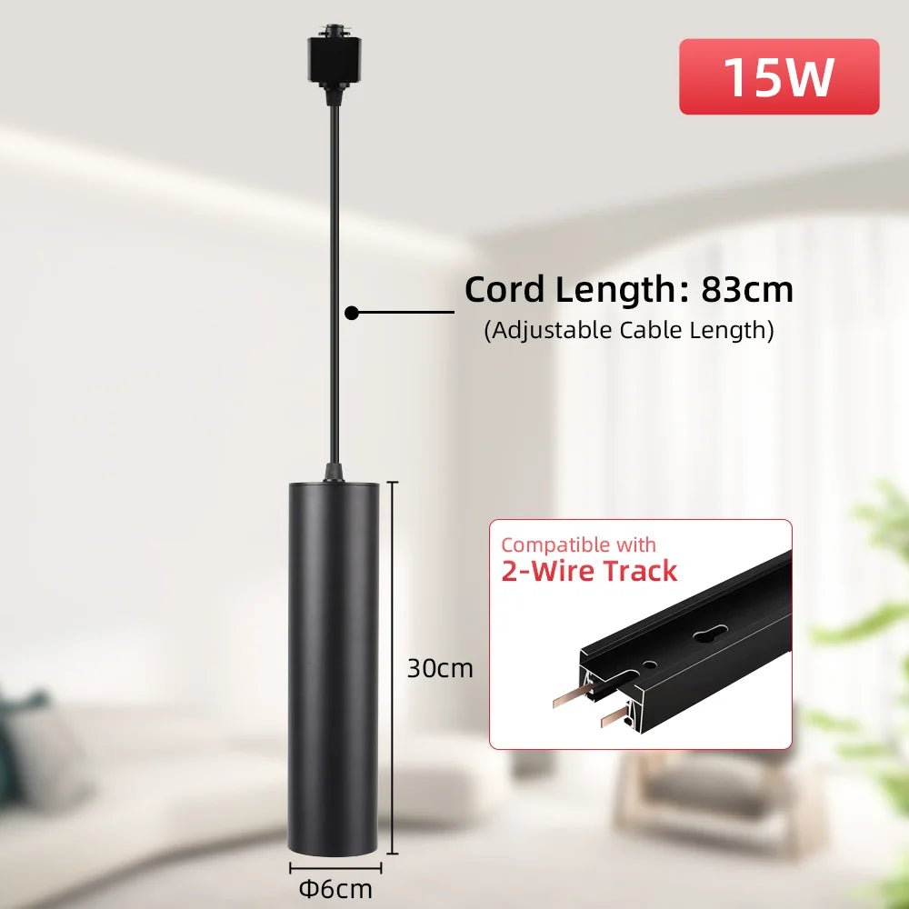 LED - Schienen - Hängeleuchte: 10W/15W Spot - Licht für Küche, Wohn - & Schlafzimmer - ApolettaApoletta