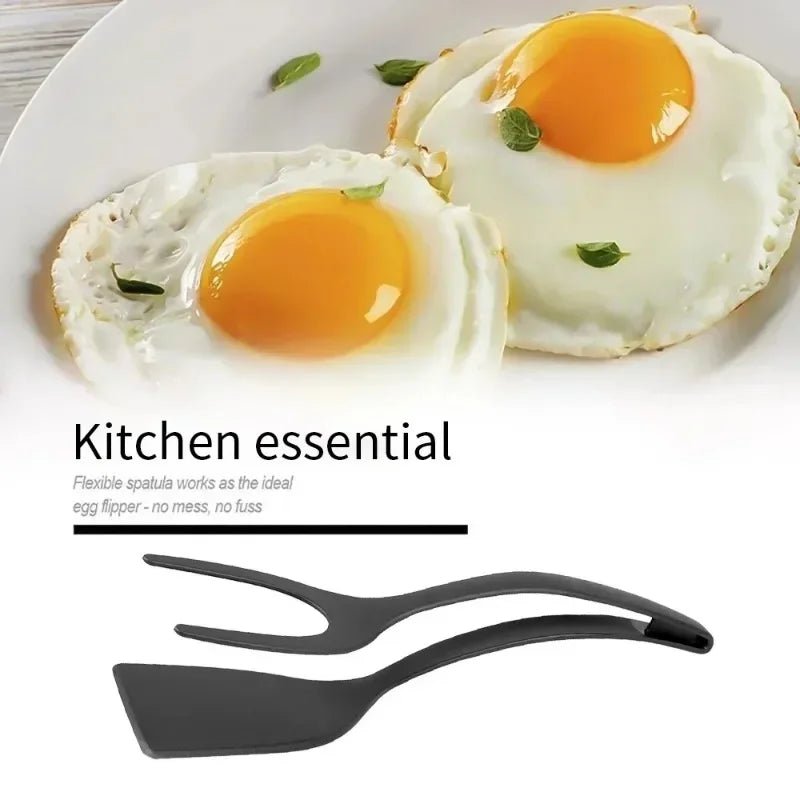 2 - in - 1 Spatel & Zange: Multifunktionale Flip - Zange für Eier, Steaks & Pfannkuchen - ApolettaApoletta