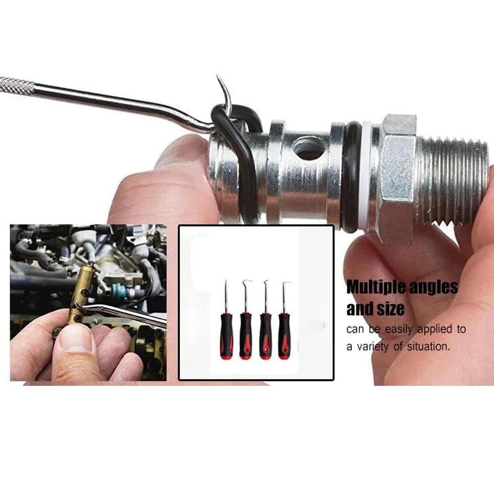 4 - teiliges Öl - Dichtung - Schraubendreher - Set: 160mm Haken zum Entfernen von O - Ringen - ApolettaApoletta