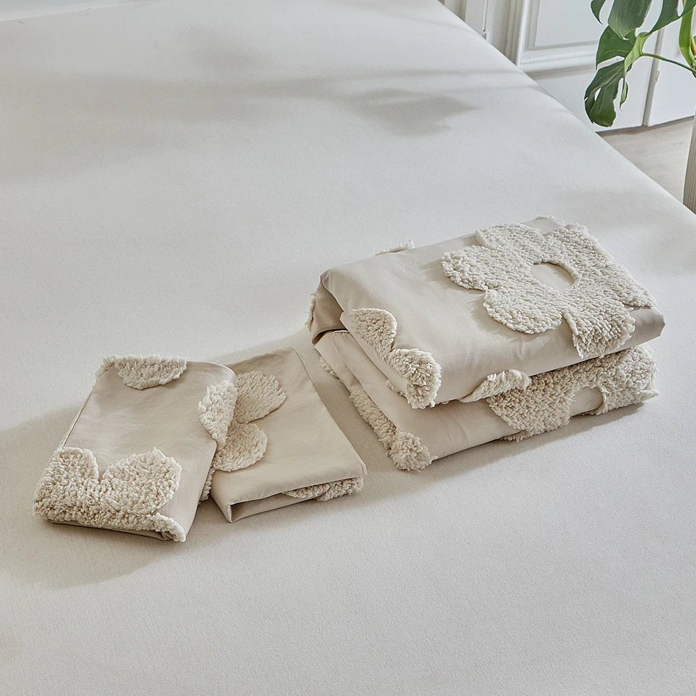Nordisches Bettwäsche - Set mit Blumenmuster - ApolettaApoletta