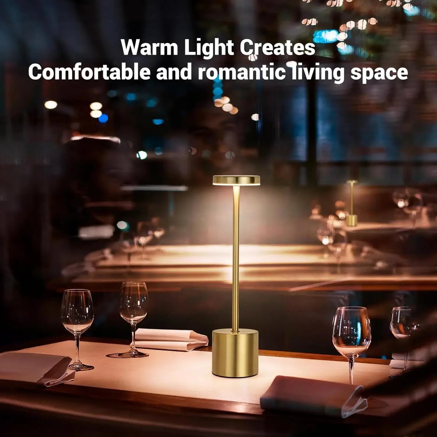 LED Tischlampe mit Touch - Sensor: Kabellos, USB - aufladbar & für Bar und Outdoor - ApolettaApoletta
