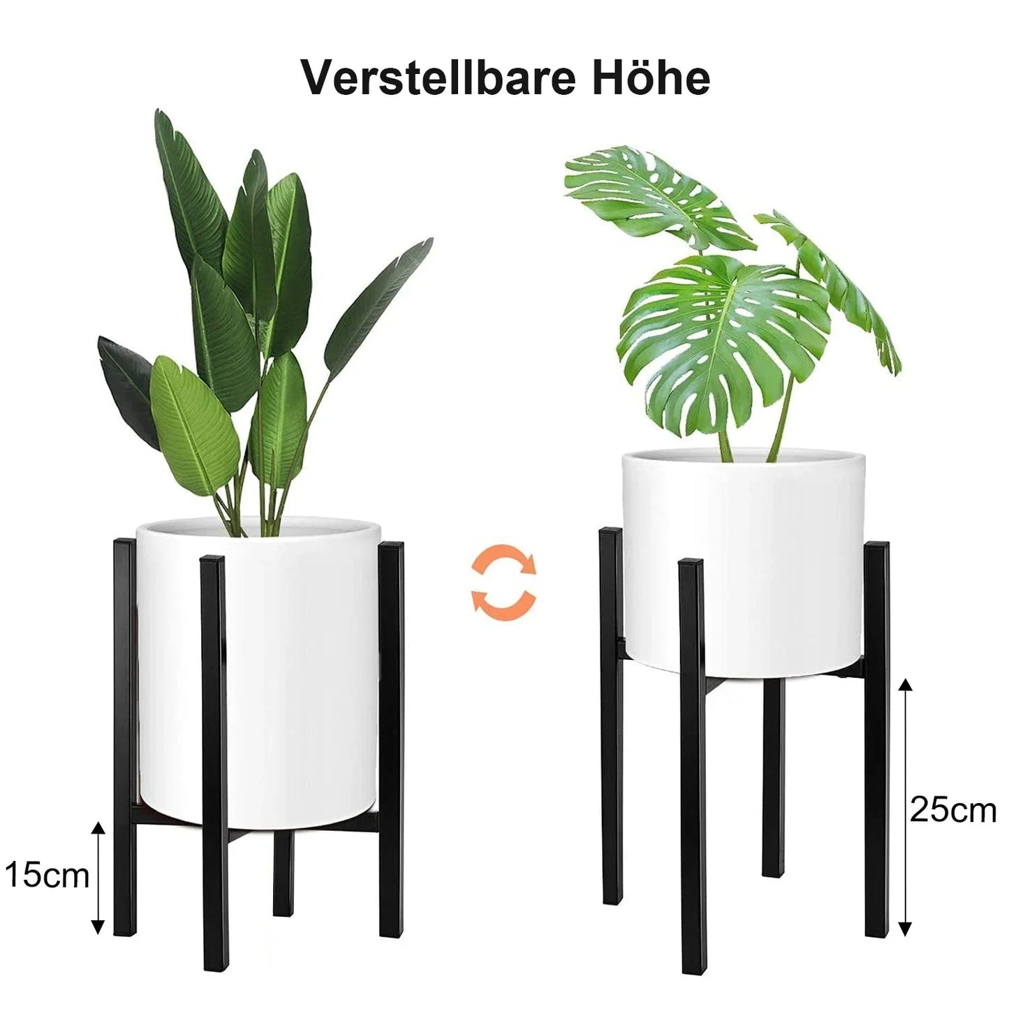 Verstellbarer Blumenständer aus Metall – Erweiterbare Breite für 23 - 37 cm - ApolettaApoletta