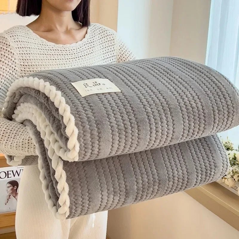 Karierte Überwurfdecke: Winterdecke & Tröster für King - Size - Bett & Sofa - ApolettaApoletta