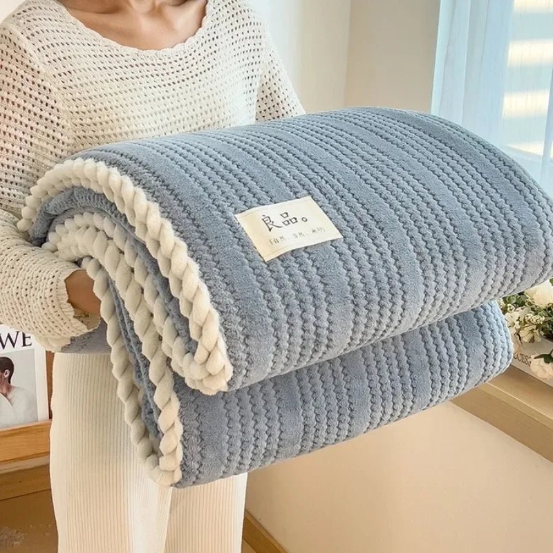 Karierte Überwurfdecke: Winterdecke & Tröster für King - Size - Bett & Sofa - ApolettaApoletta