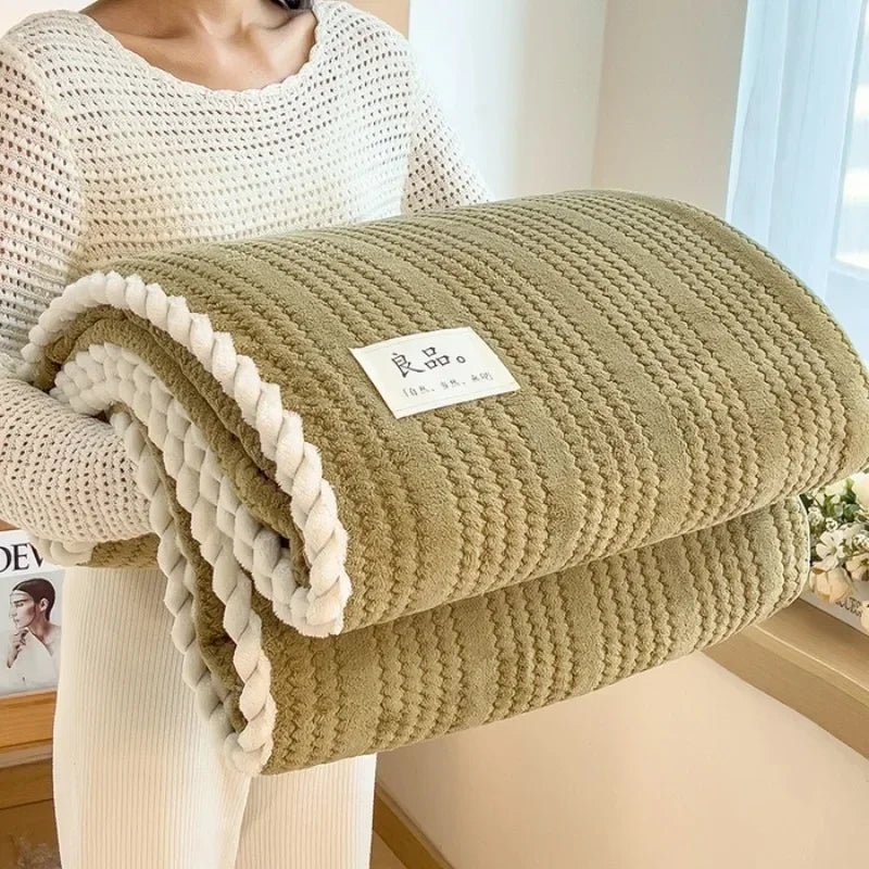 Karierte Überwurfdecke: Winterdecke & Tröster für King - Size - Bett & Sofa - ApolettaApoletta