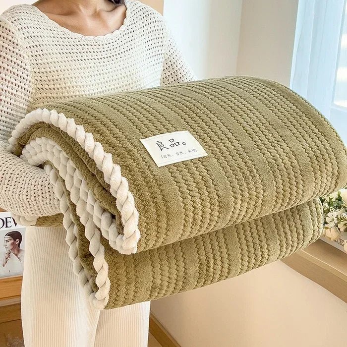 Karierte Überwurfdecke: Winterdecke & Tröster für King - Size - Bett & Sofa - ApolettaApoletta