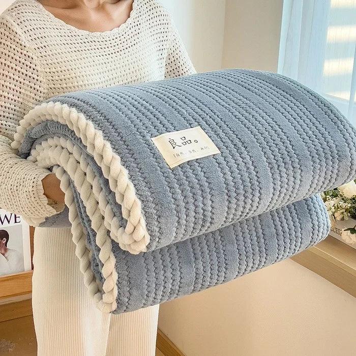 Karierte Überwurfdecke: Winterdecke & Tröster für King - Size - Bett & Sofa - ApolettaApoletta