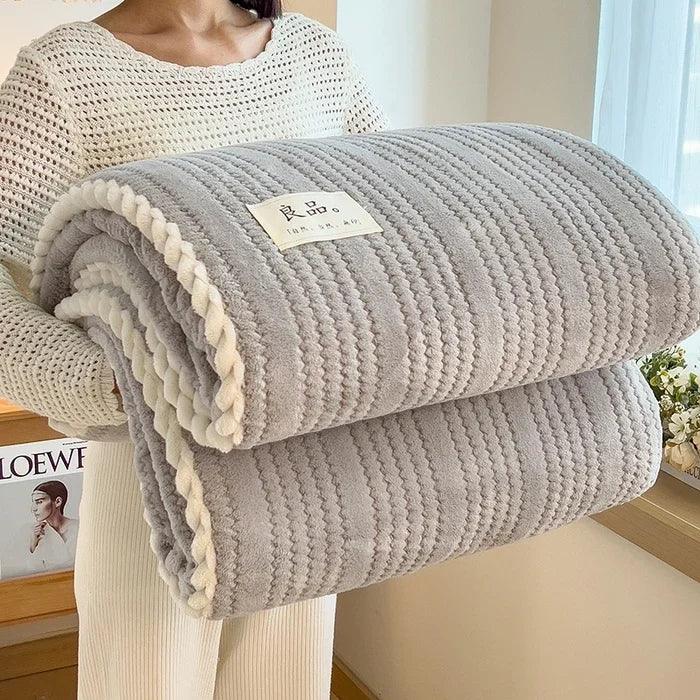 Karierte Überwurfdecke: Winterdecke & Tröster für King - Size - Bett & Sofa - ApolettaApoletta