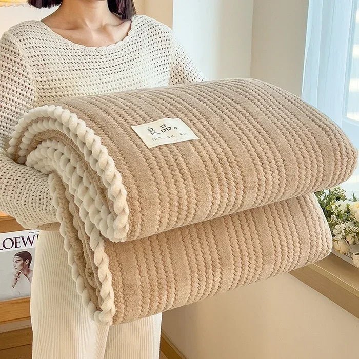 Karierte Überwurfdecke: Winterdecke & Tröster für King - Size - Bett & Sofa - ApolettaApoletta