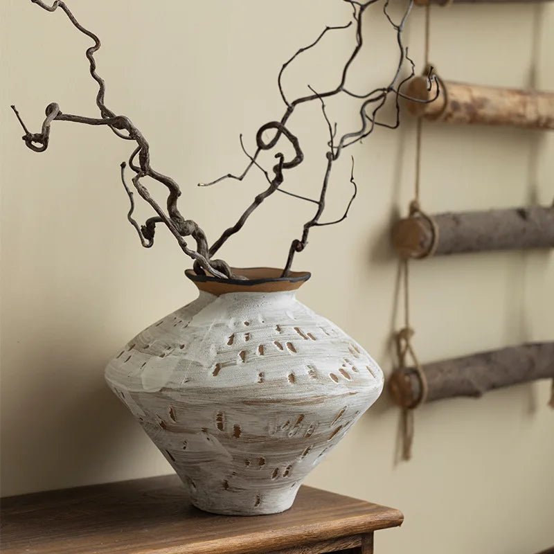 Retro Wabi - Sabi - Vase: Handgefertigte Hydroponik - Keramik für Hotels & Zuhause - ApolettaApoletta