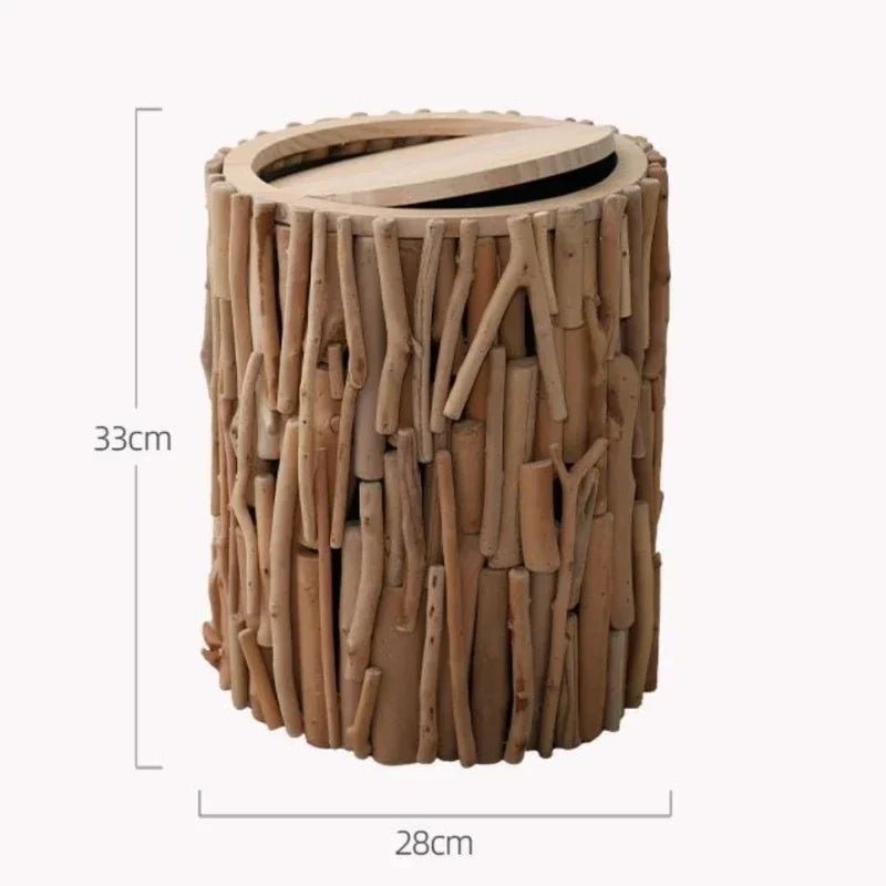 Mini - Mülleimer aus Holz mit Deckel - ApolettaApoletta