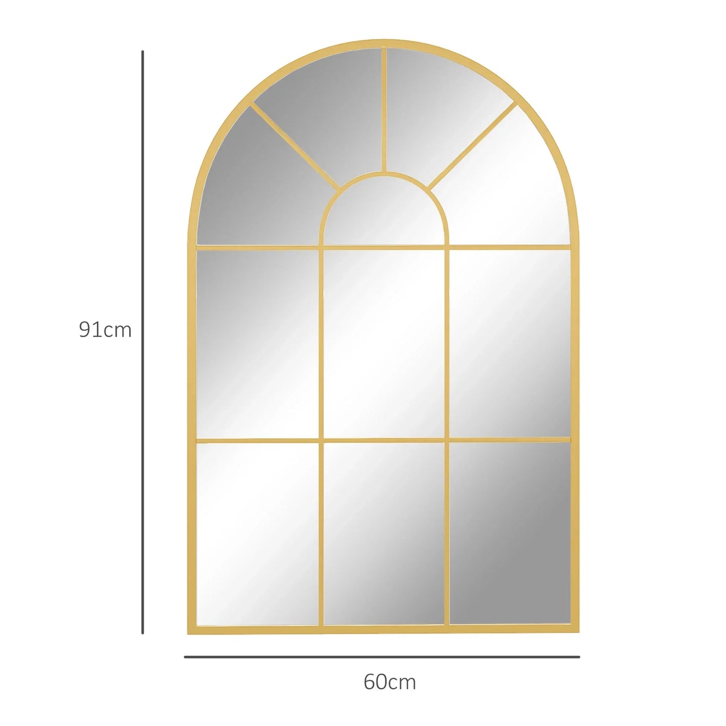 Wanddekoration: Fensterspiegel 60x91 cm für Wohnzimmer & Eingang - ApolettaApoletta