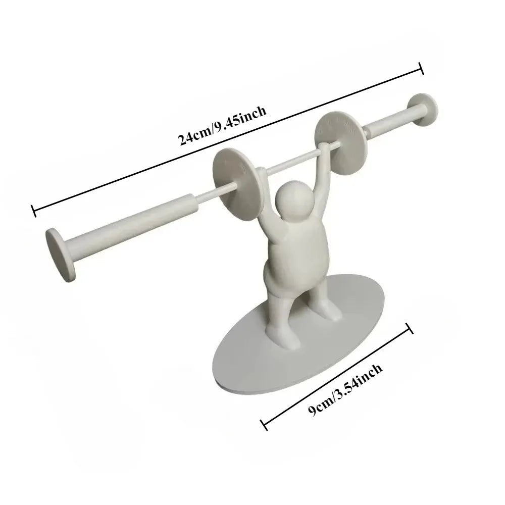 Toilettenpapierhalter „Gewichtheben“: Lustiger Rollenspender für Fitnessstudio - Fans - ApolettaApoletta