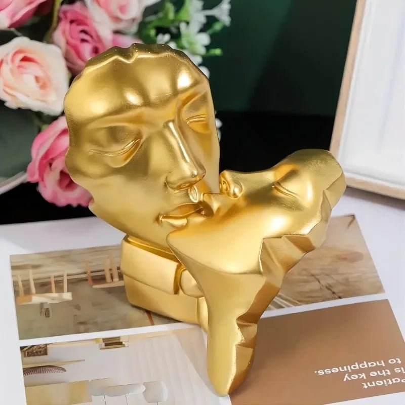Paar - Skulptur: "Liebhaber küssen" Figuren für Wohnzimmer & Büro - ApolettaApoletta