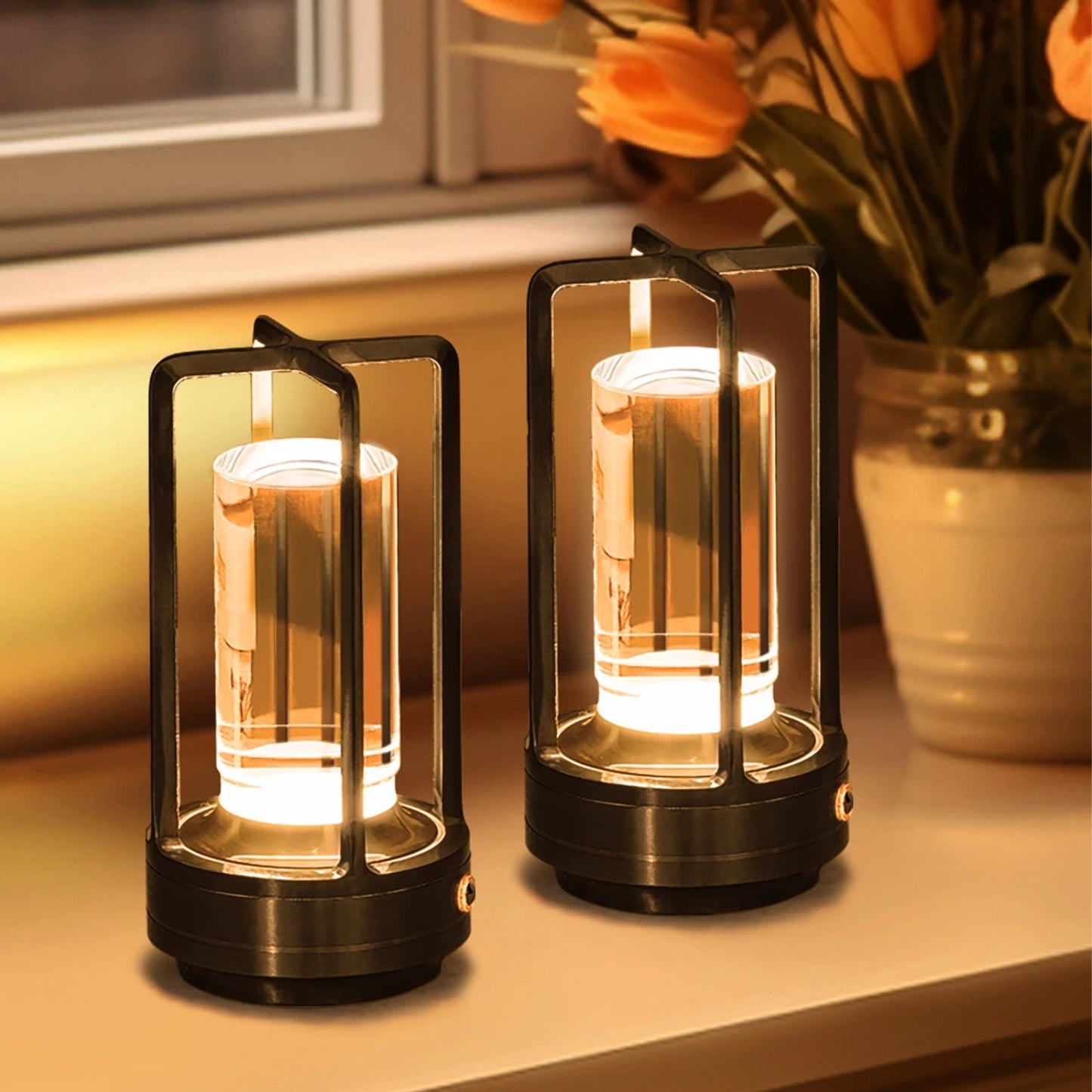 LED - Laterne mit Touch: Moderne USB - Tischlampe für Restaurant & Hotel - ApolettaApoletta