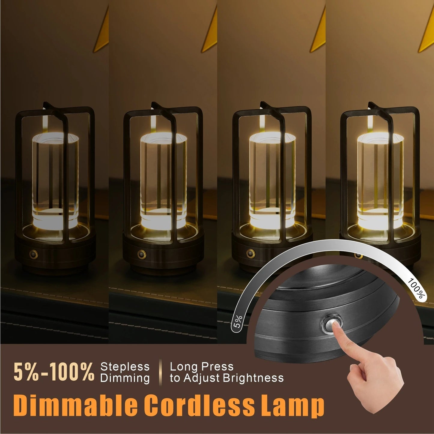 LED - Laterne mit Touch: Moderne USB - Tischlampe für Restaurant & Hotel - ApolettaApoletta
