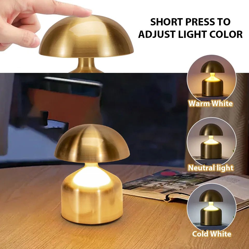 LED - Tischlampe: Kabellos, USB - aufladbar & 3 - farbiges Nachtlicht - ApolettaApoletta
