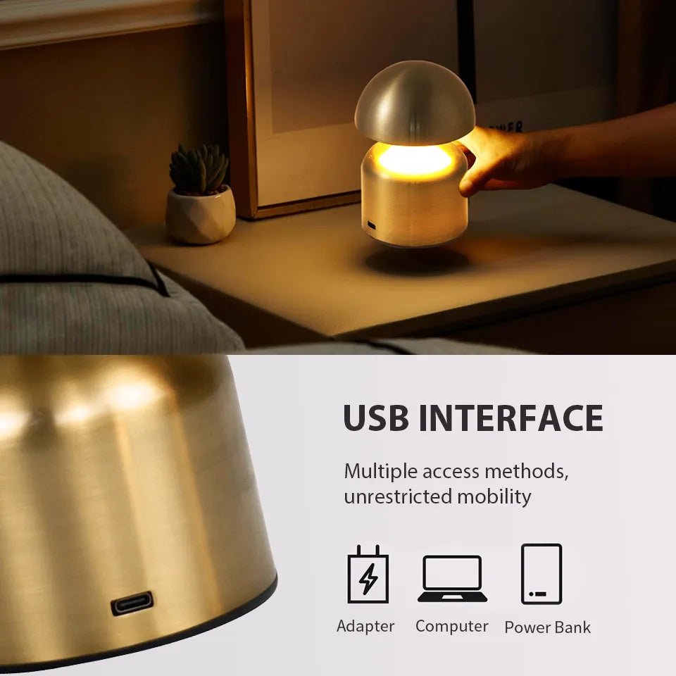 LED - Tischlampe: Kabellos, USB - aufladbar & 3 - farbiges Nachtlicht - ApolettaApoletta