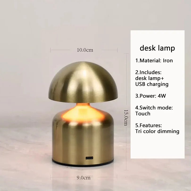LED - Tischlampe: Kabellos, USB - aufladbar & 3 - farbiges Nachtlicht - ApolettaApoletta