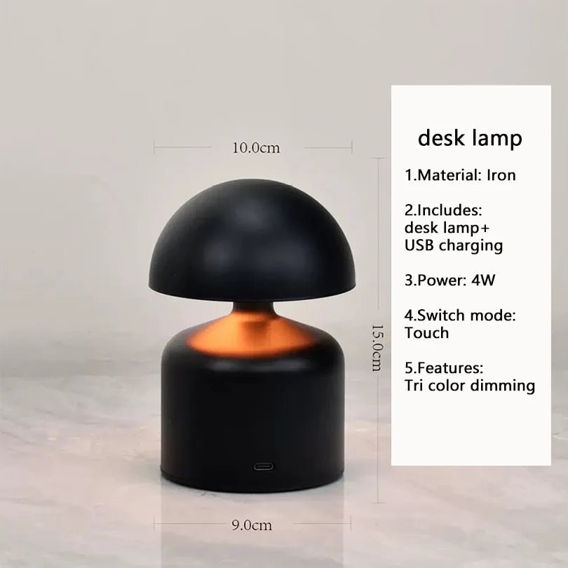 LED - Tischlampe: Kabellos, USB - aufladbar & 3 - farbiges Nachtlicht - ApolettaApoletta