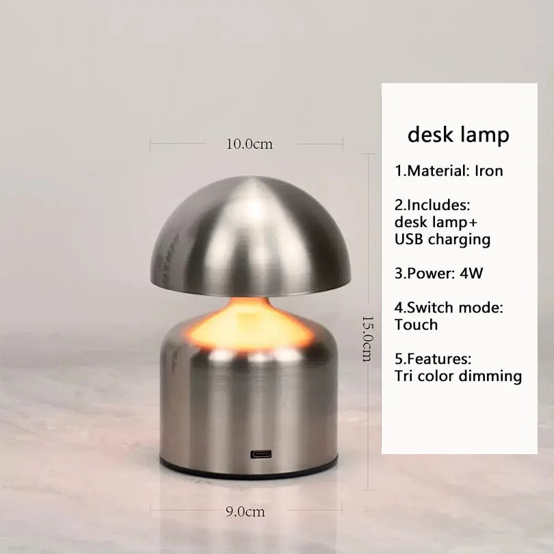 LED - Tischlampe: Kabellos, USB - aufladbar & 3 - farbiges Nachtlicht - ApolettaApoletta