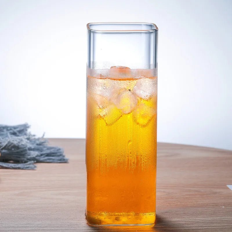 Quadratische Glasschale: Große Kapazität für Kaltgetränke, Milch, Saft, Bier & Kaffee - ApolettaApoletta