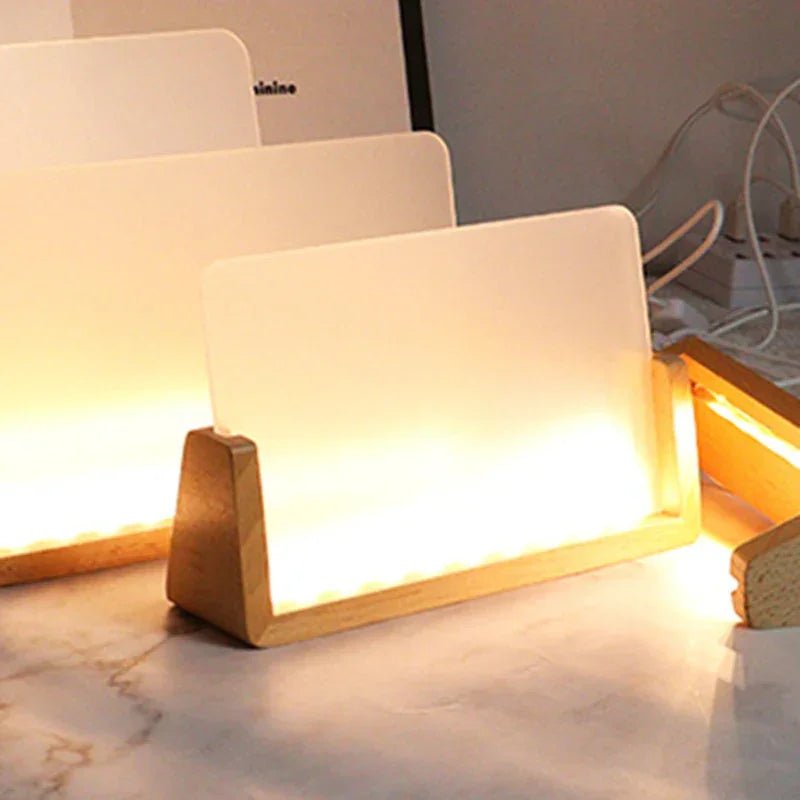 Kreativer LED - Fotorahmen: Massivholz & Acryl – Innovatives Desktop - Ornament - ApolettaApoletta