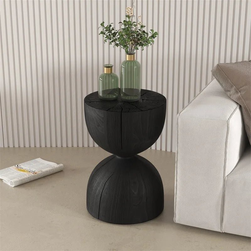 Runder Hocker aus Massivholz im Nordic - Stil - ApolettaApoletta