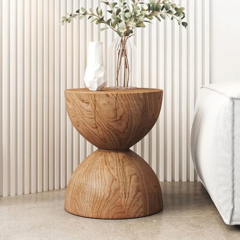 Runder Hocker aus Massivholz im Nordic - Stil - ApolettaApoletta